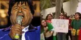 ¡No lo apoyan! Bolivianos protestan frente a embajada por reelección de Evo Morales [VIDEO]