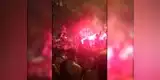 Hinchas del River realizan banderazo en el parque Kennedy de Miraflores