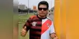 Hincha peruano muestra “doble camiseta” ante el partido del River y el Flamengo 