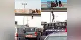 Pasajeros se unen y salvan a hombre que intentó suicidarse de puente en Villa El Salvador
