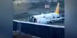 Turquía: Avión que se salió de su pista de aterrizaje deja un muerto y más de 100 heridos [FOTO Y VIDEO]