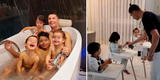 Cristiano Ronaldo enseña lavado de manos a sus hijos para no contagiarse de COVID-19