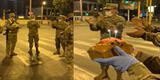 Militar cumple años y sus compañeros le cantan en pleno toque de queda [VIDEO]