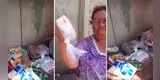 Mujer causa indignación al menospreciar canasta de víveres [VIDEO]