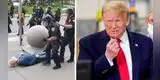 Donald Trump sobre anciano empujado por policías: “Podría ser un montaje” [VIDEO]