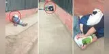 Perrito aprovecha que un hombre se quedó dormido en la calle y se recuesta sobre él [VIDEO]