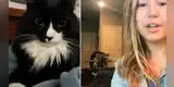 Gata ‘odia’ que su dueña cante y su reacción se vuelve viral  [VIDEO]