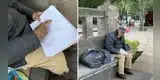 Abuelito hace dibujos en la calle para venderlos y sobrevivir durante la pandemia [VIDEO]