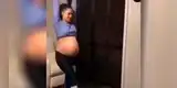 Embarazada intenta hacer un reto viral y sufre doloroso accidente [VIDEO]