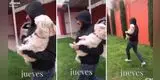Joven le enseña a su perro cómo pedir ayuda cuando intenten raptarlo [VIDEO]
