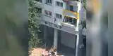 Dos niños se salvaron de morir luego de escapar de un incendio lanzándose por la ventana [VIDEO]