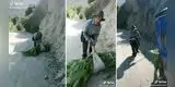 Joven peruano tiene noble gesto con anciano que llevaba pesada carga [VIDEO]