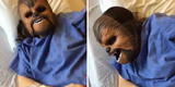 Mujer embarazada pierde apuesta y utiliza máscara de Chewbacca durante parto [VIDEO]