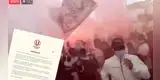 Universitario condena actitud de sus hinchas  tras escándalo que provocó la suspensión de la Liga 1 [FOTO]