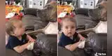 Perro cuida al bebé de su dueña y le 'enseña' a ladrar en divertido TikTok [VIDEO]
