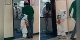 Madre disfraza a su niño de astronauta para protegerlo de la COVID-19 en hospital y se hace viral [FOTOS]