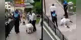 Hombre finge ser un perro delante de la policía para no ponerse la mascarilla [VIDEO]