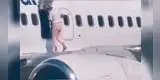 Mujer caminó sobre el ala de un avión porque “tenía calor” [VIDEO]