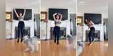 Joven intenta superar reto de baile, pero todo sale mal y su perro se lleva la peor parte [VIDEO]