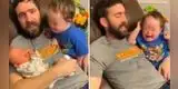 Pequeño con síndrome de Down conmueve a miles al no querer separarse de su hermanita [VIDEO]
