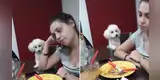 Joven finge estar molesta con su perro y juntos protagonizan un peculiar momento [VIDEO]