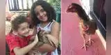Gallina se salva de ser el almuerzo de una familia y se convierte en la 'mejor amiga' de los niños [VIDEO]