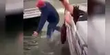 Hombre tiene una inesperada caída cuando le proponía matrimonio a su novia [VIDEO]