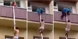 Captan a hombre escapando del esposo de su amante y su cómica huida se vuelve viral [VIDEO]