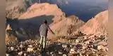 Hombre de 53 años recorre una montaña empinada en un monociclo [VIDEO]