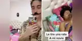 Realiza broma pesada a su pareja con una rata falsa y su singular reacción causa furor en TikTok [VIDEO]