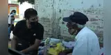 Adulto mayor de 93 años no logra vender todos sus productos y joven le compra todo lo que ofrecía [VIDEO]