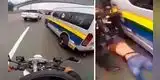 Chofer de combi arrolla a fiscalizadora de la ATU y choca con dos patrulleros al intentar fugarse [VIDEO]