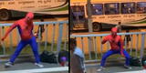 ¿El mejor TikTok de enero? ‘Spider-Man’ la rompe con ‘Bichota’ de Karol G en puente peatonal [VIDEO]