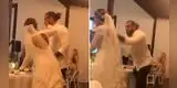 Recién casados bromean en pleno matrimonio y torta termina en el piso [VIDEO]