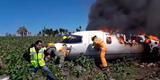 Avión de la Fuerza Aérea Mexicana cae en campo de cultivo y no hay sobrevivientes [VIDEO]