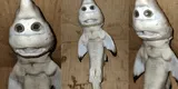 Indonesia: pescador descubre extraña cría de tiburón con “rostro humano” [VIDEO]
