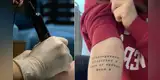 Joven se tatúa antes de la pandemia y gana el reto de TikTok del tatuaje "más tonto" [VIDEO]