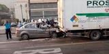 Chaclacayo: violento accidente entre un auto y un camión deja dos heridos en la Carretera Central