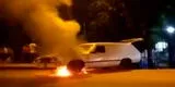 Iquitos: carroza fúnebre ardió en llamas en la puerta de hospital de EsSalud