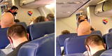 Aeromoza celebra luego de que una pareja que no quería usar mascarilla fuera echada del avión [VIDEO]