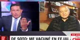 Hernando de Soto es criticado por periodista al no responder dónde se vacunó
