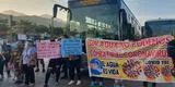 Vecinos de Lima Norte bloquean Av. Túpac Amaru para exigir obras de agua potable
