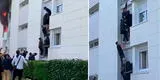 ¡Heroico! Jóvenes forman una escalera humana para rescatar a una familia de un incendio [VIDEO]
