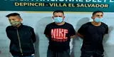 Villa El Salvador: PNP captura a tres sujetos con más de mil ketes de droga