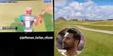 Claudio Pizarro y su peculiar video en cancha de golf tras ver a Jefferson Farfán con Alianza Lima
