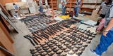 Sucamec decomisa 359 armas de fuego escondidas en depósito de Lurín