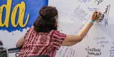 San Borja: adultos mayores dejan mensajes en mural tras recibir vacuna contra la COVID-19