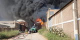 Incendio de gran magnitud consume fábrica de colchones en Huachipa [VIDEO]