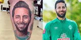 ¡Su ídolo! Hincha del Werder Bremen se tatúa el rostro de Claudio Pizarro en la pierna y es viral [VIDEO]