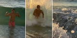 Joven trata cumplir reto de baile de TikTok y termina siendo arrastrado por una ola [VIDEO]